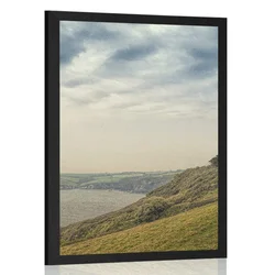 Plakat jezero pod pečino - 20x30 black