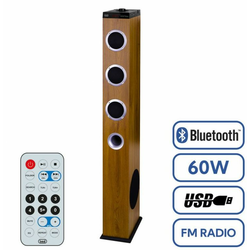 Zvočnik Bluetooth Trevi XT 10A8 lesen rjav