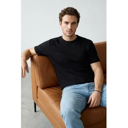 Trendyol Muška majica Tmnss26Ts00002, Crna