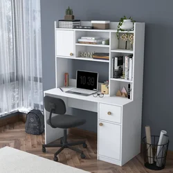 Hanah Home Radni sto i polica za knjige, Beli