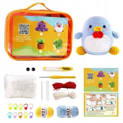 shumee Popoln komplet za kvačkanje DIY, darilo za otroke PENGUIN