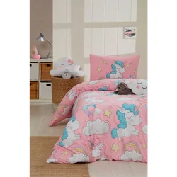 Unicornio - Roze Jednobojni Pokrivač za Krevet