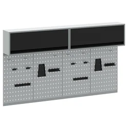 Set ormara za alate 6 pcs Crna Čelik s prahom premazan