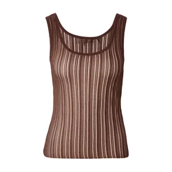GUESS Top z naramnicami AUDREY rjava