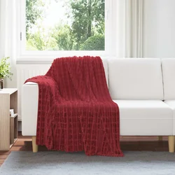 Pokrivači za bacanje 6 pcs Bordeaux Crvena 150 x 130 cm Runo