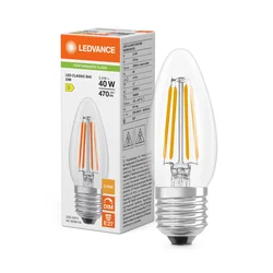 LEDVANCE Žarnica LED E27 4W svečka bistra 2700K