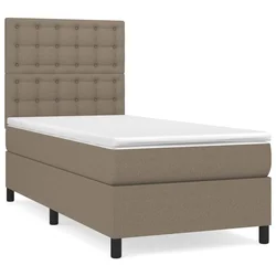 vidaXL vidaXL Box spring postelja z vzmetnico taupe 100x200 cm blago, (20896799)