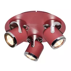 RABALUX 5039 | April-RA Rabalux spot svjetiljka elementi koji se mogu okretati 3x GU10 crveno, krom