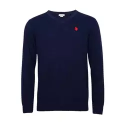 U.S. POLO ASSN. Pulover  temno modra / krvavo rdeča
