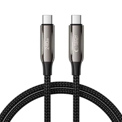 Tech-protect UB10T kabel USB-C / USB-C 240W QC PD 1m, črna