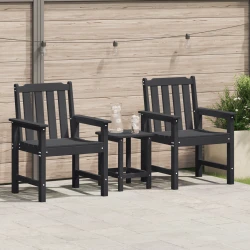 Vrtna blagovaonska stolica 2 pcs Crna 65,5 x 59 x 88 cm HDPE