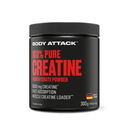 BODY ATTACK 100% Pure Fast Absorption Creatine Monohydrate Powder 300g