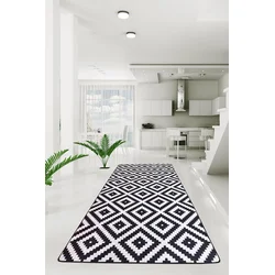 Conceptum Hypnose Tepih, 100x300cm, Crno-beli