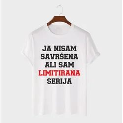 MAFIMI Ženska majica Ja nisam savršena ali sam limitirana serija, Bela