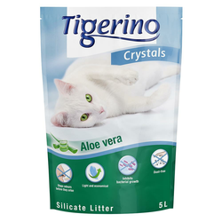 Tigerino Crystals Fresh - grudajući mačji pijesak - Crystals Aloe Vera - pijesak za mačke