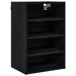 Vidaxl Viseča omarica Črni hrast 40 x 29,5 x 60 cm Konstruiran les