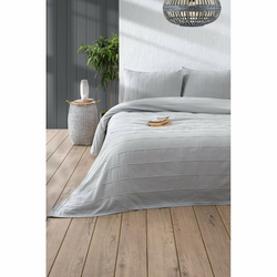 Aberto Design Set Double prekrivač Sedef, 210x220cm, Svetlosiva