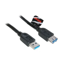 Akasa USB 3.0 cable Ext 1.5m Male Female Black USB cable