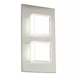 Eglo Pias  spoljna zidna lampa/2, led, 2x2,5w, inox/bela