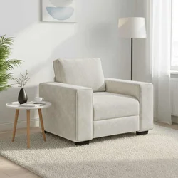 Sofa fotelja krem 100x77x82 cm baršunasta