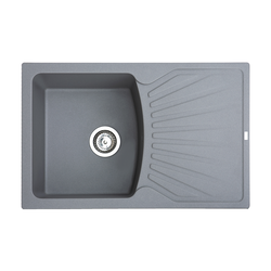 Metalac X Granit Quadro PLUS Usadna kvarcna sudopera, Grafit, fi 90 sa sifonom, 770x500 mm