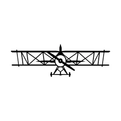 Wallxpert Zidna dekoracija Airplane, 70x23cm