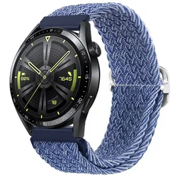 BStrap Braid Nylon pašček za Xiaomi Amazfit Bip, blue white