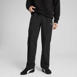 Mens PumaTECH Relaxed Cargo Pants, Black, Size S, Clothing