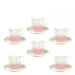 SIGMA PORCELAN SET ZA KAFU 150ML 6/1 ROZE RUZE