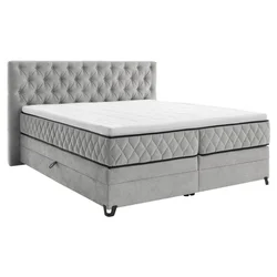 Boxspring Krevet Carmen 180/200 cm , srebrna