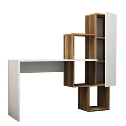 HANAH HOME Acelya Radni sto, Braon-beli