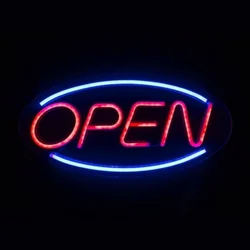 Znak neon open 45x22 cm
