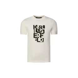 Karl Lagerfeld Majica bež/črna