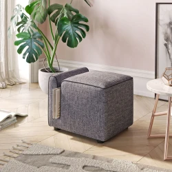 Atelier del Sofa Tabure Paris, 53x43x42cm, Tamnosivi