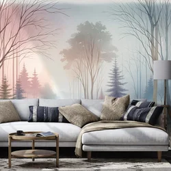 Tapeta pastelna meglen pokrajina - 392x264