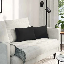 Jastučići za sofu 2 pcs Crna 50 x 30 cm tkanina