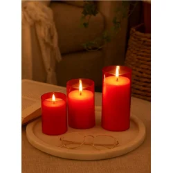 Sinsay - LED lampice u obliku sveća 3 pack - pastelno roze