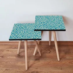 Hanah Home Set klub stočića 2Shp171, 2 komada, Tirkizni
