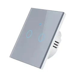 SmartHome Pametni prekidač za svetlo, WiFi, 2 tastera, Siva