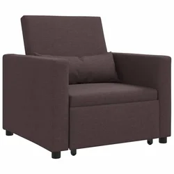Sofa na razvlačenje Singl Tamno smeđa 90 x 165 x 87 cm tkanina