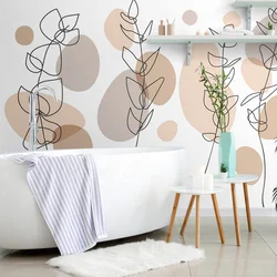 Samolepilna tapeta detajl minimalističnih rastlin - 147x99