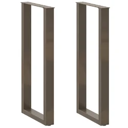 Noge za barski stol U-oblik 2 kom Prirodni čelik 40 x (100-101) cm Čelik