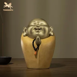 Tongshifu Statua Bude Zadovoljstvo donosi sreću, Zlatna boje