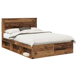 Vidaxl Konstrukcija postelje Star les 150 x 200 cm Masivno borovo les