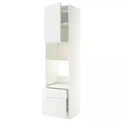 METOD / MAXIMERA Visoki element za ugradne uređaje, bela/Voxtorp matirano bela, 60x60x240 cm