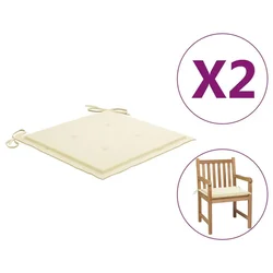 Jastuci za vrtne stolice 2 kom krem 50x50x4 cm tkanina Oxford