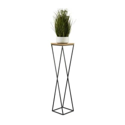 Stalak za cveće LOFT 100x24 cm crna/smeđa