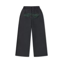 Ed Hardy Hlače 1971  antracit / zelena