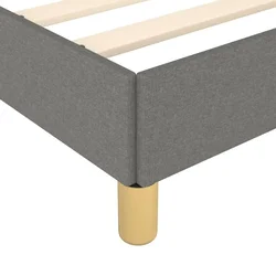 Vidaxl Posteljni okvir z vzglavjem temno siv 140x190 cm blago