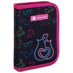 Pernica prazna 1zip 2preklopa AC1 Lo&Ve 24.Astrabag 503023051 crno-roze